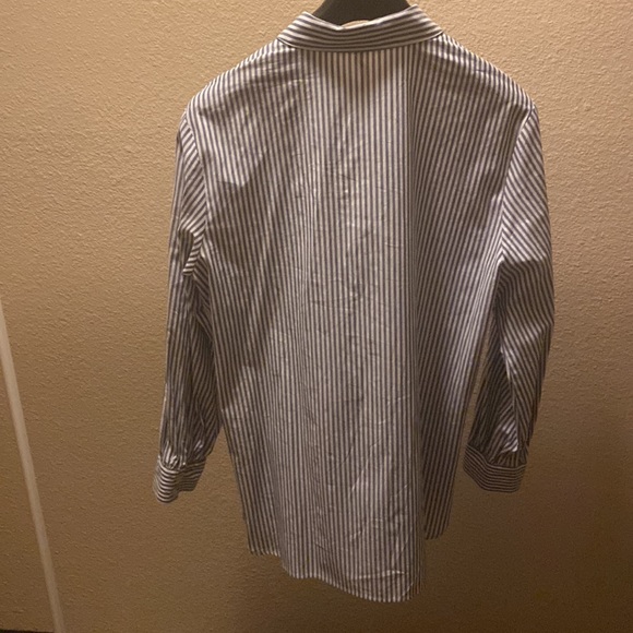 NWOT Striped button up blue and white pleione - Picture 2 of 5